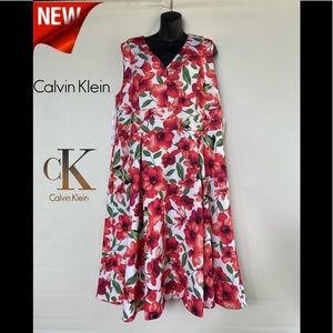 NWT Calvin Klein floral dress